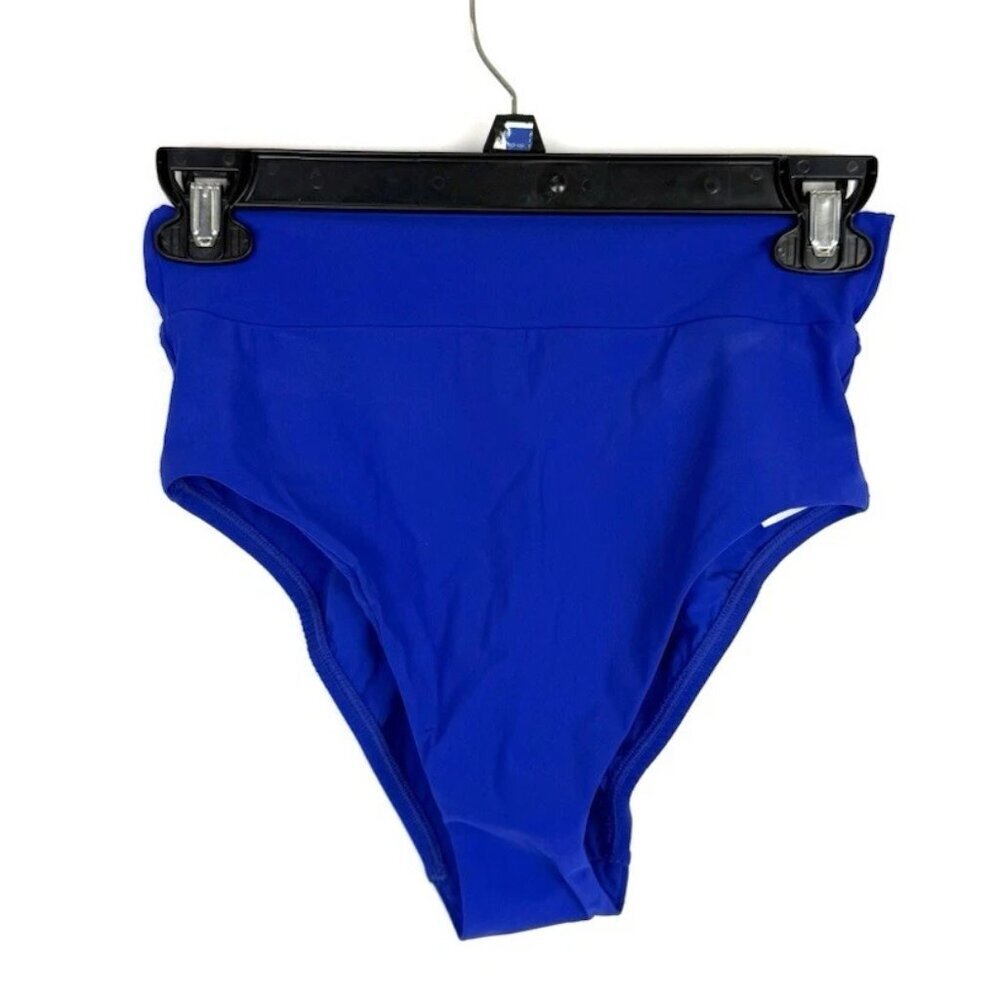 Skinny Dippers Women’s Blue High Waist Bikini Bottom Size Small